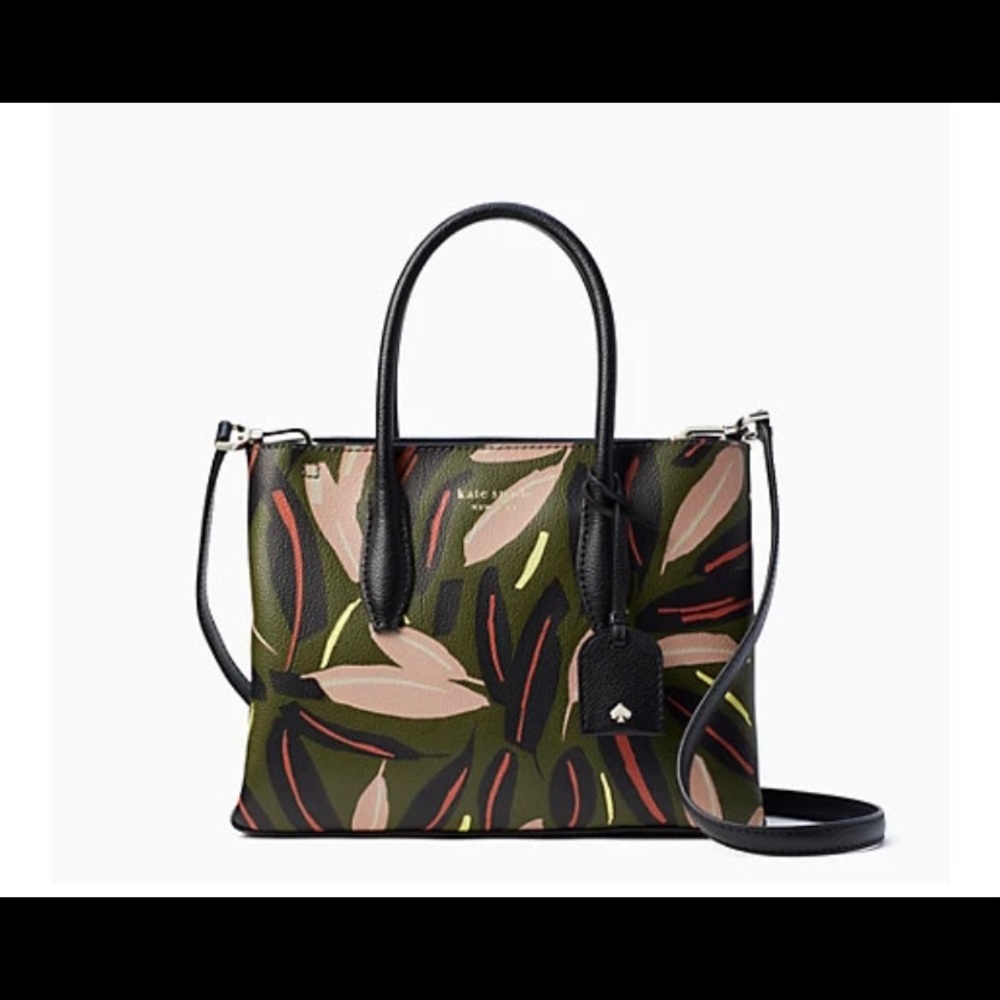 Eva Modern Feather Small Zip Top Satchel